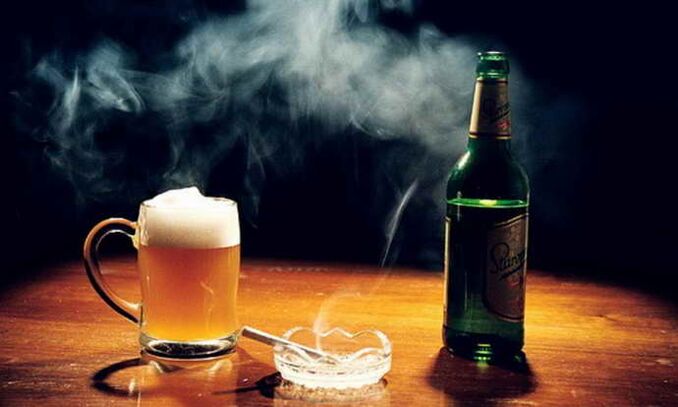 álcool e fumo como causa da osteocondrose mamária